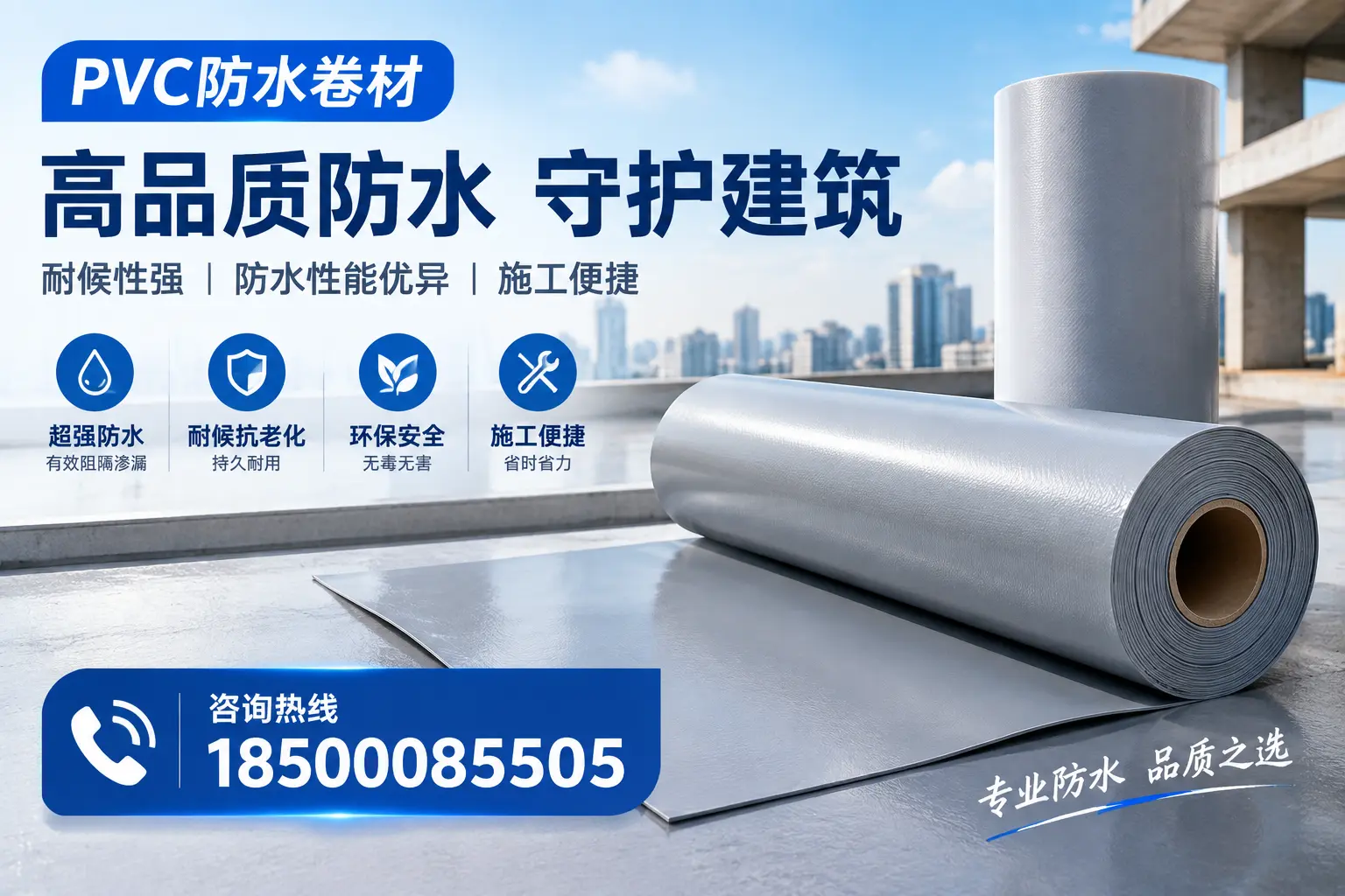 PVC防水卷材的防水效果评测，适合文昌的科学依据